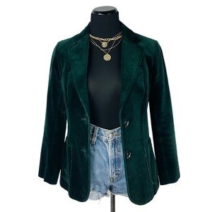 Sold🥀 Vintage 70s St. Michael Velvet Dark Academia Blazer Size Small Fores